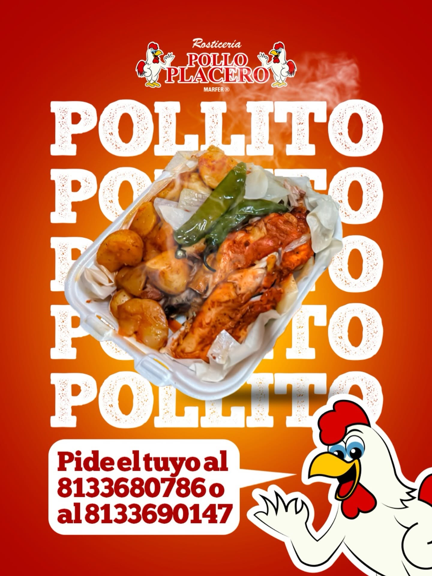 Paquete de pollo rostizado